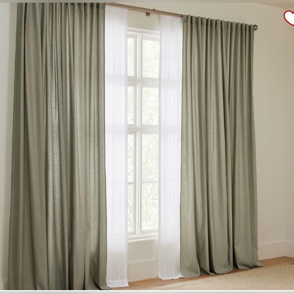 NWT | Pottery Barn Broadway Eucalyptus Curtains 50x96